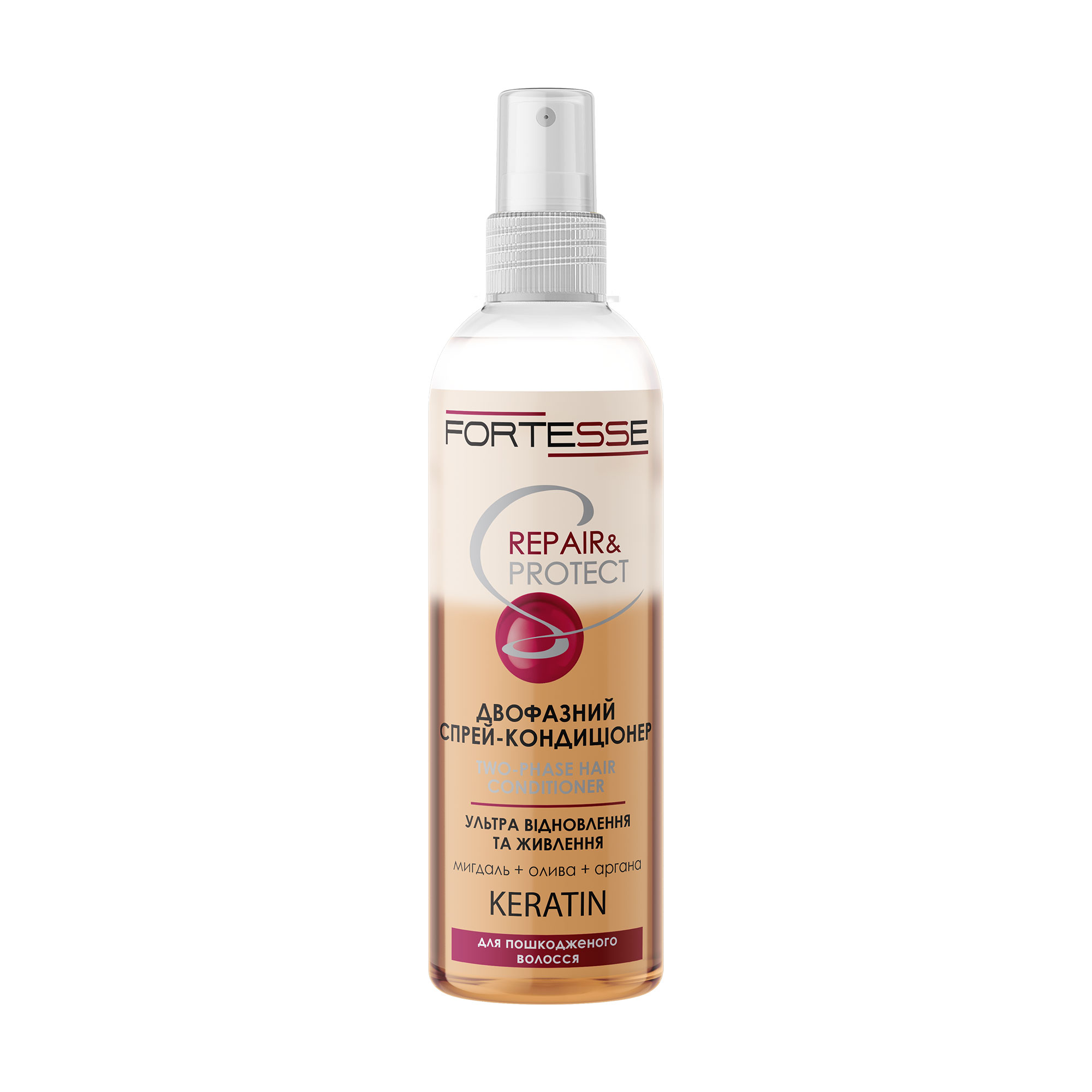 Уцінка! Двофазний спрей-кондиціонер Fortesse Professional Repair &amp; Protect Two-Phase Hair Conditioner для пошкодженого волосся, 250 мл